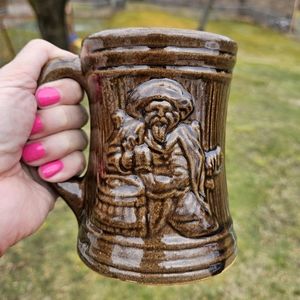 Vintage McCoy Bucaneer Brown Glazed Stoneware Mug 10 oz